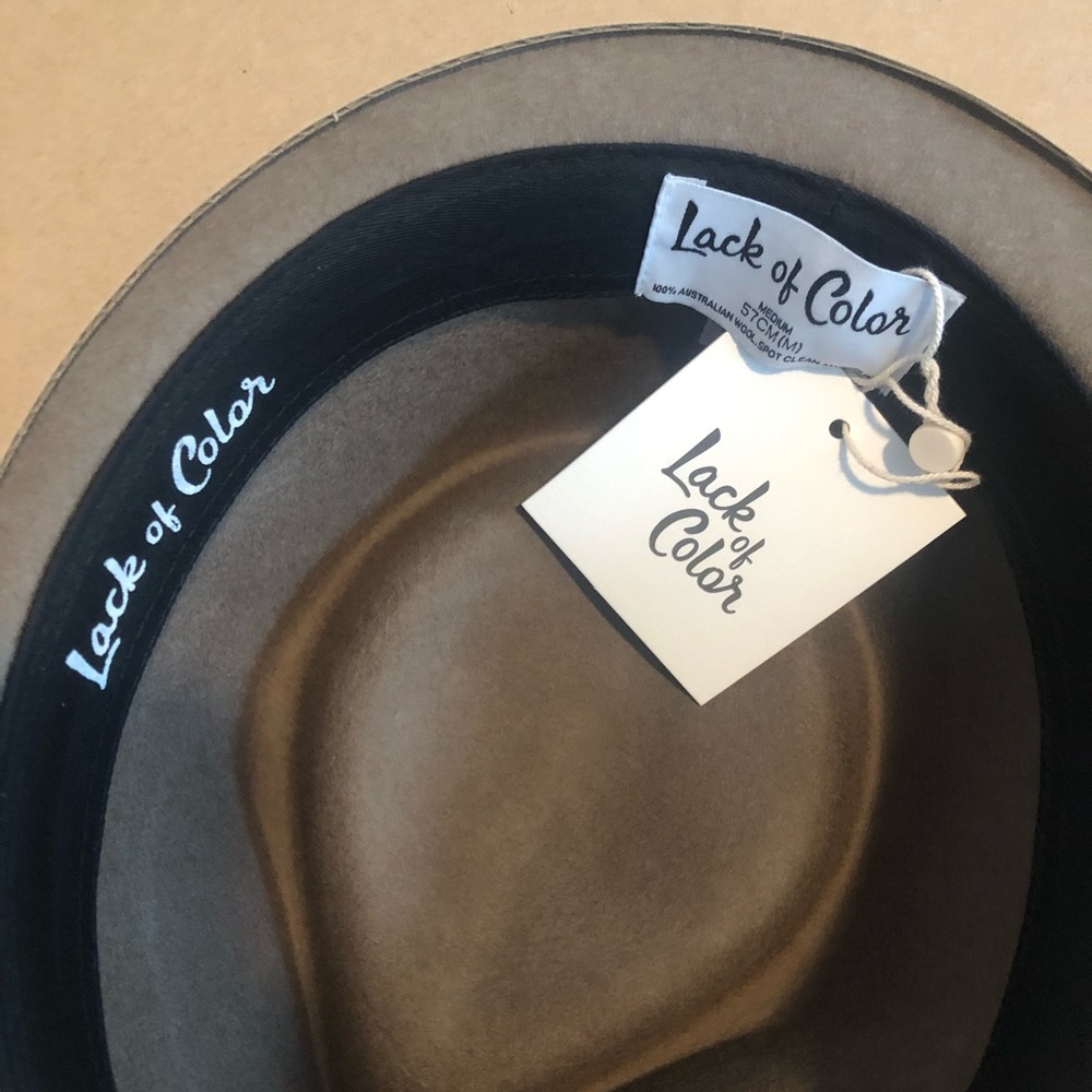 Lack Of Color Moss Zulu Fedora Hat In Olive Green. NWT! Sz S (55cm) & M (57cm) - Picture 14 of 16